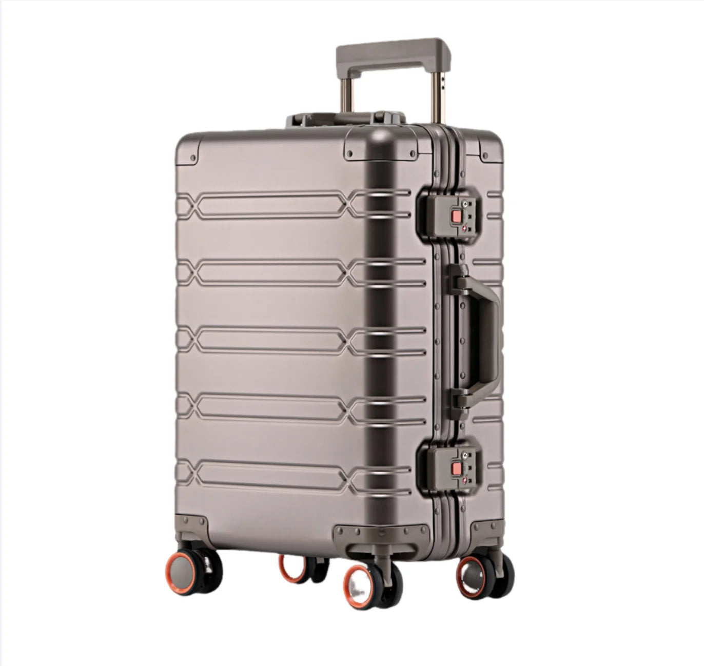 2024 New Large Capacity Durable Luggage Sets Aluminum Suitcase Women Girl Carry-On Boarding Travel 20/24/29