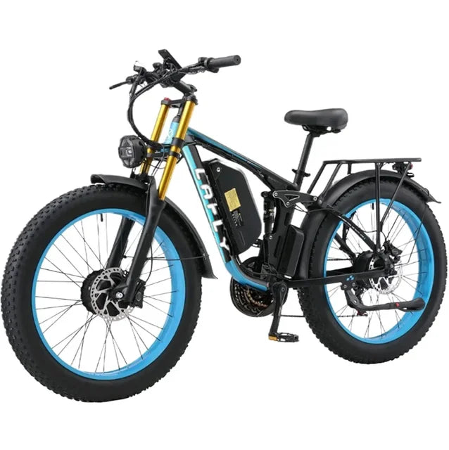 2024 New discounted 26 inch 2000W dual motor 48V 23Ah with turn signal tail light battery LAFLY T1000Pro adult electric bicycle