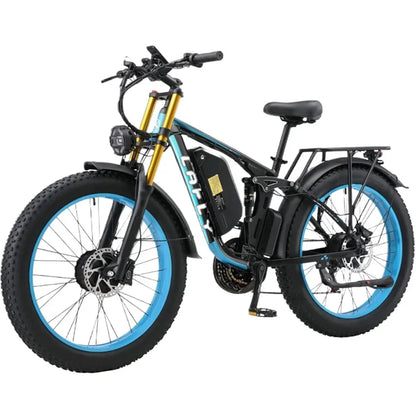 2024 New discounted 26 inch 2000W dual motor 48V 23Ah with turn signal tail light battery LAFLY T1000Pro adult electric bicycle