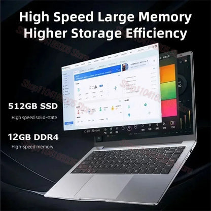 2024 Ultra Slim i7 Laptop Computer PC 14.1" intel Core i7-7500U Laptops 12GB RAM 1TB 2TB SSD Portable Laptop Notebook Windows 11