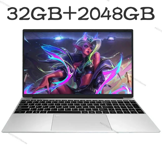 2024 Ultrabook Laptop 15.6 inch AMD R7 4700U/R5 4500U Backlit Keyboard Windows 36GB DDR4 2TB Fingerprint Unlock Gaming Notebook