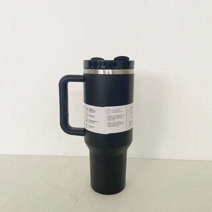 2024 alça tampa de palha acero inoxidable 30oz/40oz caneca de carro isolada a vacuo parede dupla térmica copo de viagem gelado