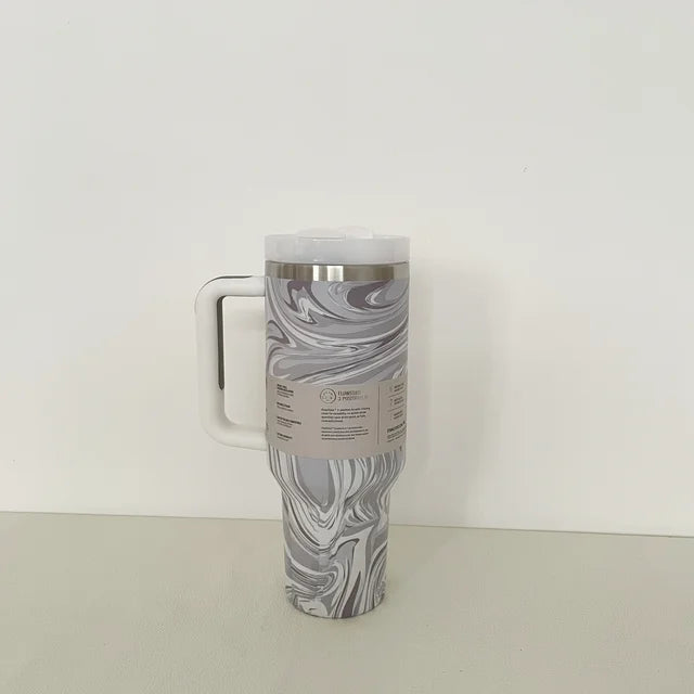 2024 alça tampa de palha acero inoxidable 30oz/40oz caneca de carro isolada a vacuo parede dupla térmica copo de viagem gelado