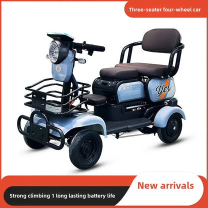 2024 electric four-wheeler 60V battery life 60KG electric vehicle elderly scooter battery car