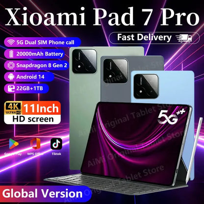 2025 Global Version Original Xiao Pad 7 Pro Tablets Snapdragon 8 Gen 2 Android 14 22GB+1T 20000mAh 5G 11inch SIM Card Mi Tablet