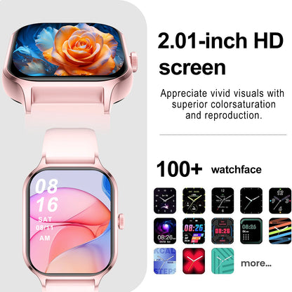 Marveloustoree 2025 Smart Watch, Wireless Dialing, Multiple Sport Modes, Various App Notifications, Perfect Gift for Holidays, iPhone/Android