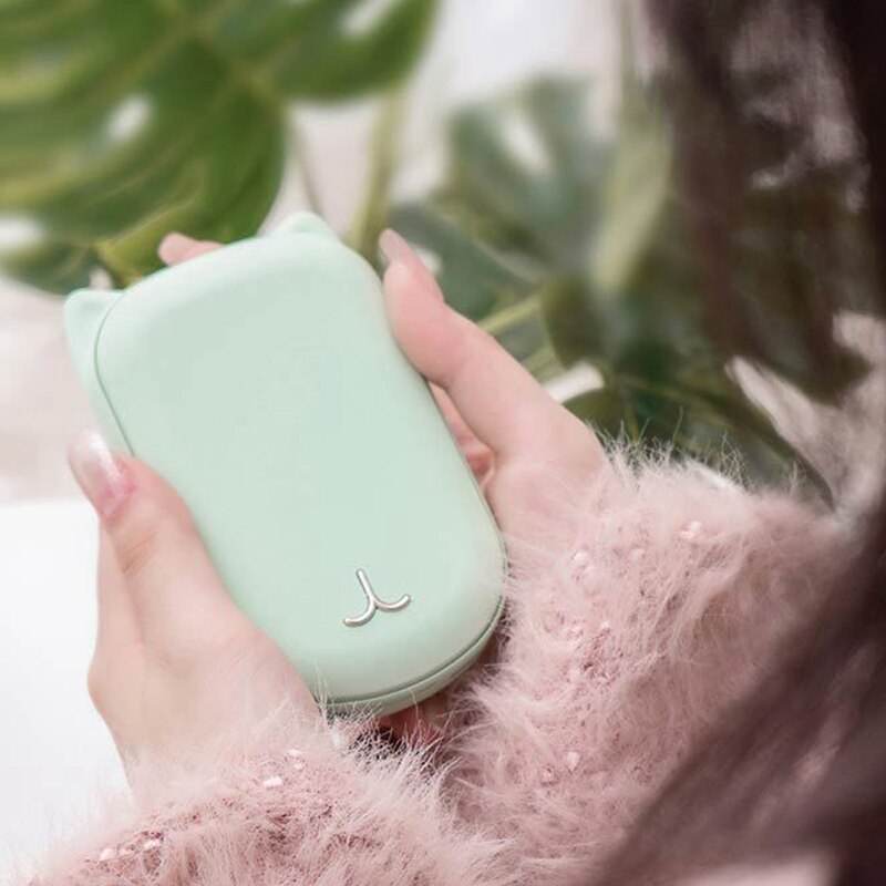 Cute USB Rechargeable Hand Warmer and 3600Ma Power Bank 5V Mini Portable Travel Handy Long-Life Pocket Hand Warmer