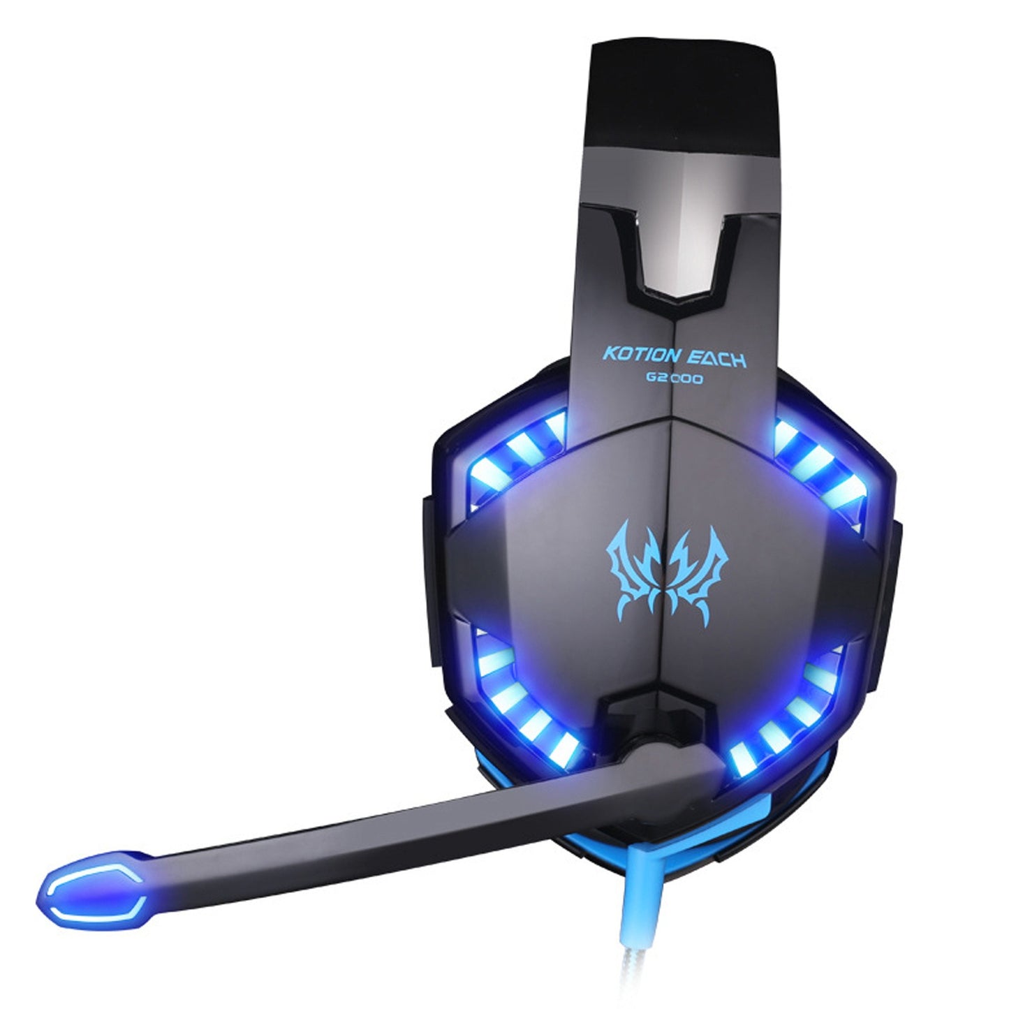 G2000 Head Mounted Gaming Earphones with Wired Illumination Heavy Bass Earphones Computer Esports PS4 Earphones