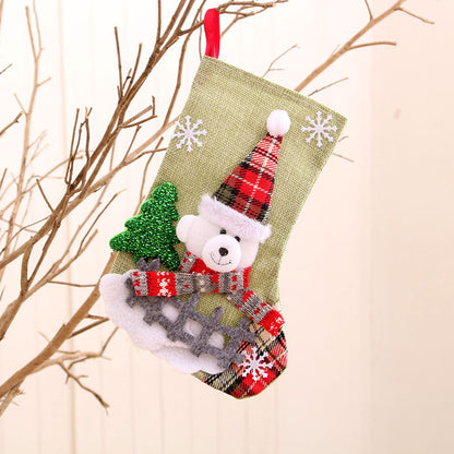 Santa Claus Christmas decorations Socks Christmas gift bags