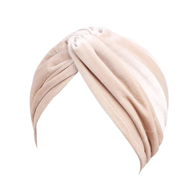 Women Velvet Turban Hat Headband Muslim Hijab Caps Female Soft Bandana Headband Hijabs Head Wrap Hair Accessories Supplies