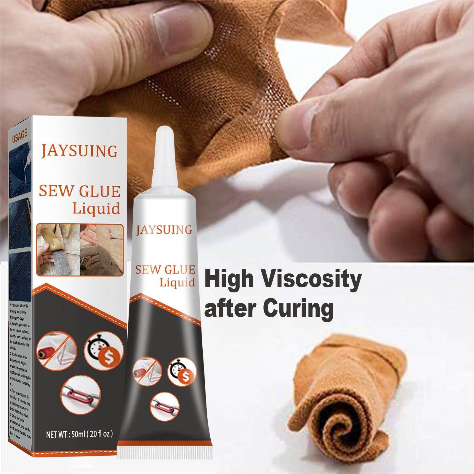 Jaysuing Cloth Repair Glue White Seam Glue Clothing Repair Glue Washable Ironing Cloth Adhesive Glue - MarvelouStoree