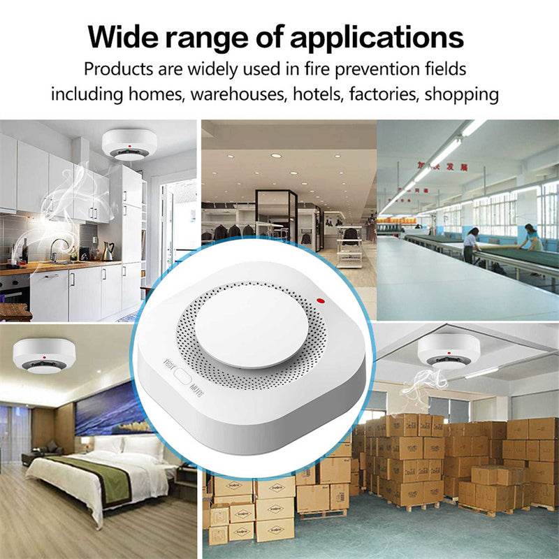 Tuya Smart Zigbee Smoke Detector Smart Fire Alarm Progressive Sound Photoelectric Smoke Sensor - MarvelouStoree