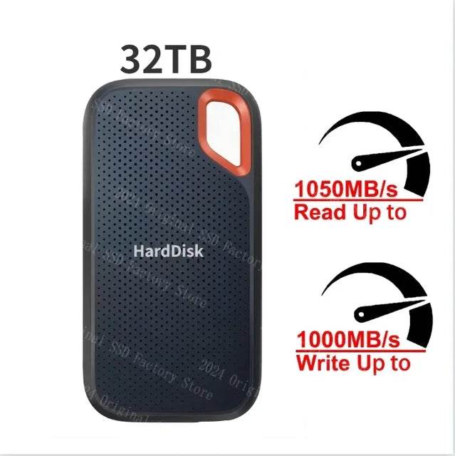 256TB Portable SSD E30 E61 E81 480GB 500GB 1TB 2TB 4TB Solid State Hard Drive 8tb 64tb Flash Disk USB 3.2 External PSSD for PC - MarvelouStoree