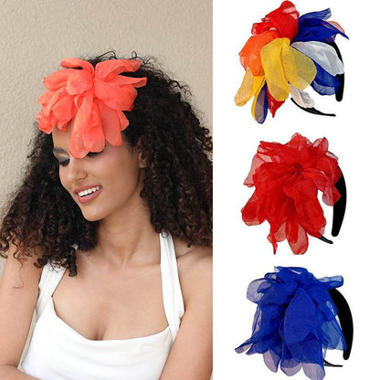 Handmade European and American headbands with versatile fabric flower hair accessories - MarvelouStoree