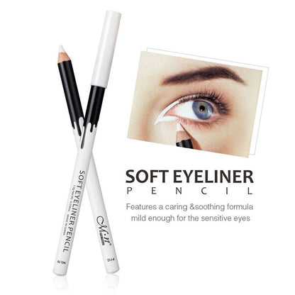 12pcs Eyeliner Pencil Makeup Women Long Lasting Waterproof Pigment Eye Liner White Eyeliner Pen Cosmetics New - MarvelouStoree