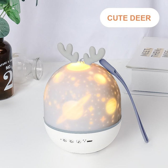 Night Light Projector With USB Cable Powered Starry Romance Rotating Projection Lamp For Kids Adults Bedroom Dec Christmas Gift