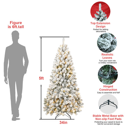 5FT PVC Memory Wire Christmas tree (With Light)