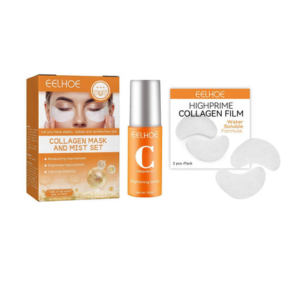 Collagen Eye Mask Spray Set Anti aging anti wrinkle anti aging collagen hydrating and moisturizing - MarvelouStoree