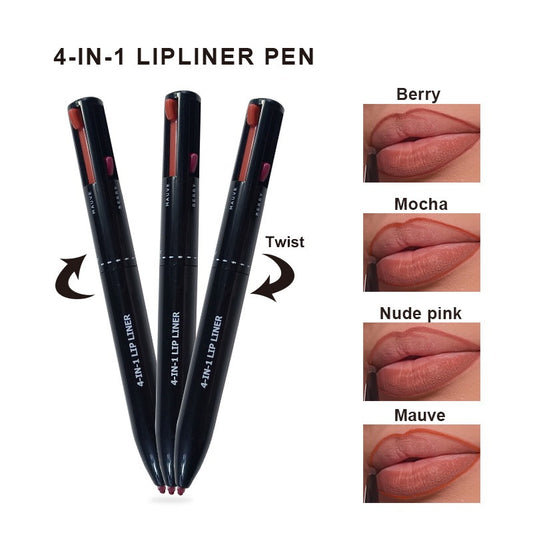 Marveloustoree 4 in 1 makeup pen 4 in 1 makeup pen 4 color lip liner lipstick 4in1 makeup pen