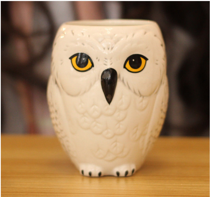 Harry Potter owl Mug 3D solid modeling owl ceramic coffee cup hedwigo