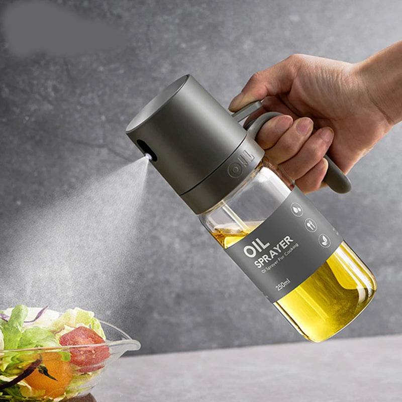 Oil Spray Bottle 250ml High Borosilicate Glass Cooking Oil Dispensers Olive Oil Sprayer Mister - MarvelouStoree