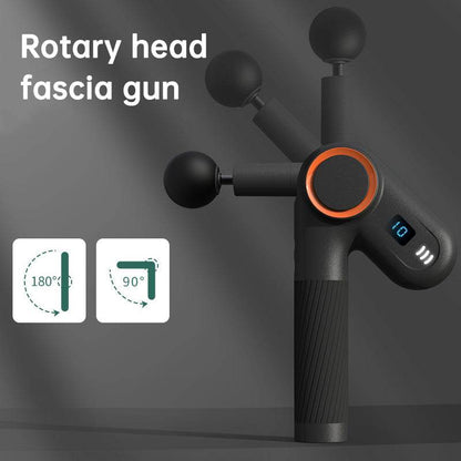 900-turn fascial gun USB charging massage angle rotatable full body muscle massage machine gun - MarvelouStoree