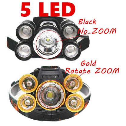 15000Lm XM-T6x3 LED Headlight ZOOM Flashlight Torch Camping Fishing Headlamp lantern Use 2*18650 battery / AC/Car/Usb/ charging - MarvelouStoree