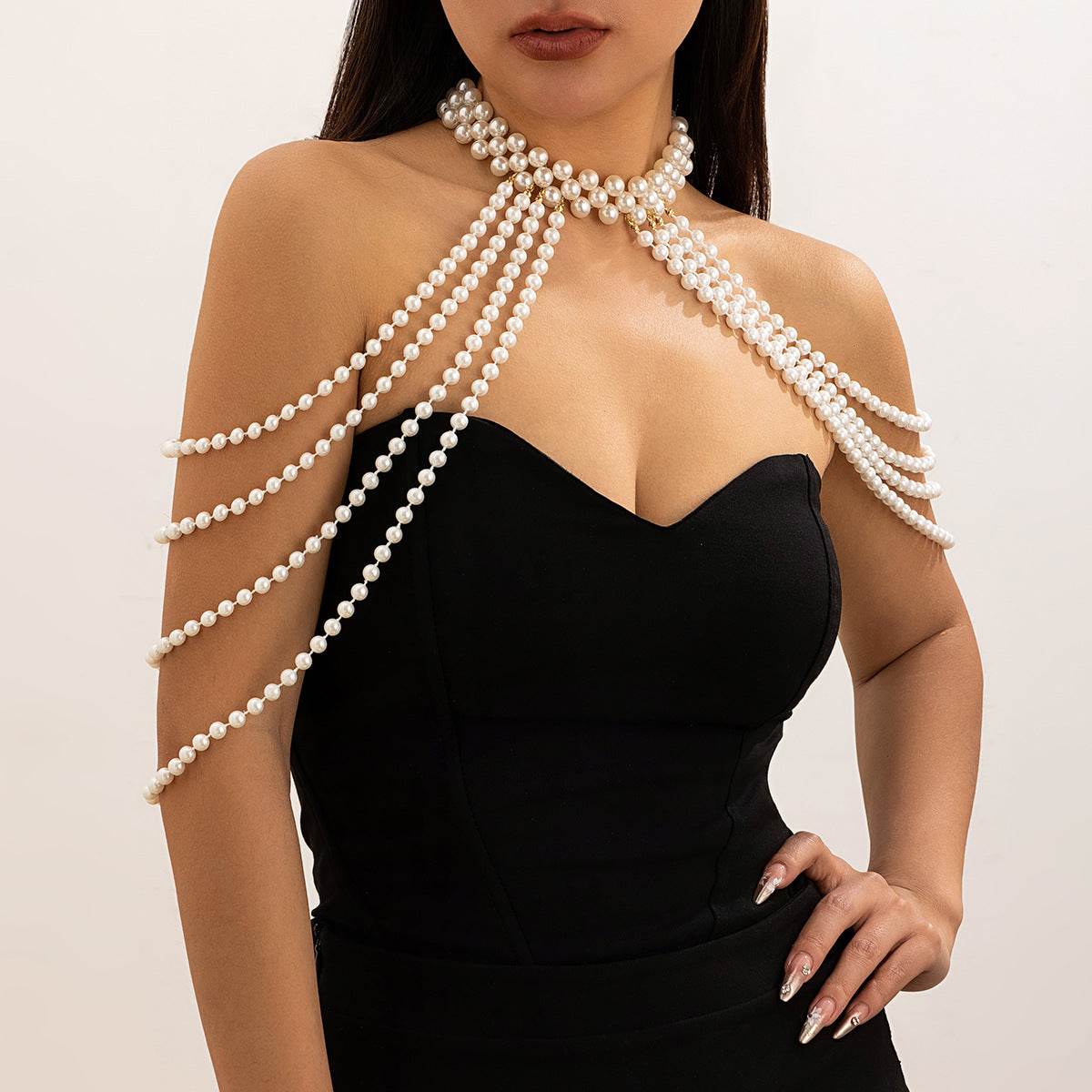 Sexy vacation style pearl bra, clothing chain, bikini chain body - MarvelouStoree