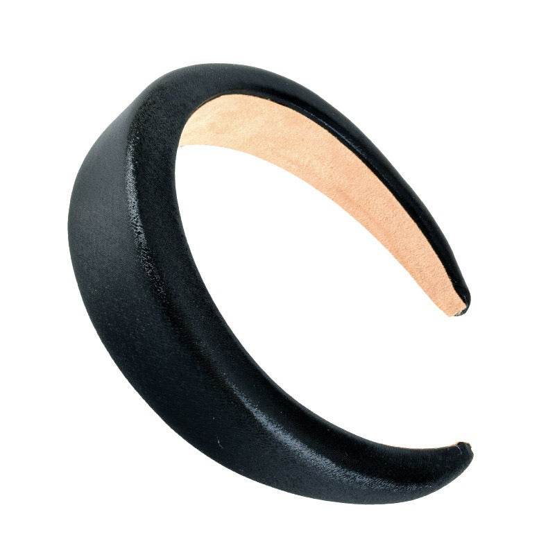 Bright Sponge Hair Hoop Wide Edge Thick Colored Shiny Silk Fabric Hair Accessories - MarvelouStoree