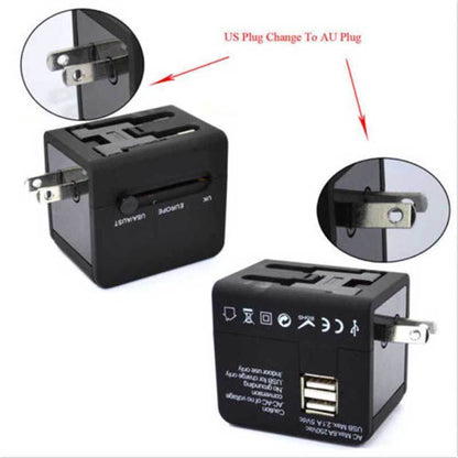 Universal Travel Adapter Power Adapter Electric Plugs Sockets Adapter Converter USB Travel Socket Plug Power Charger Converter - MarvelouStoree