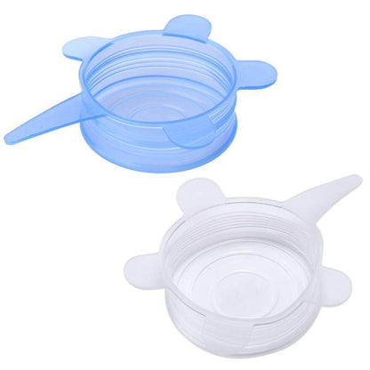 6 pcs Universal Silicone Suction Lid-bowl Pan Cooking Pot Lid-silicon Stretch Lids Silicone Cover Pan Spill Lid Stopper Cover - MarvelouStoree