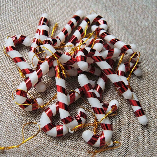 24 Pcs Christmas TREE Hanging Candy Cane Ornaments Festival Party Xmas Tree Decoration Christmas Decoration Supplies