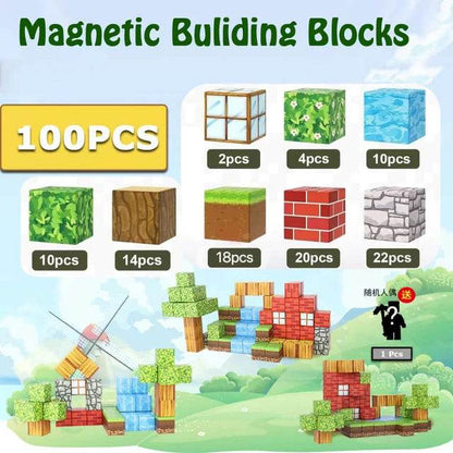 My World Magnetic Building Blocks Assembly Cube Building Magnetic Toys Mini Models Versatile Magnetic Blocks - MarvelouStoree