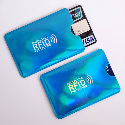 20pcs Anti scan card sleeve credit NFC RFID card protector Anti-magnetic aluminum foil portable bank card holder - MarvelouStoree