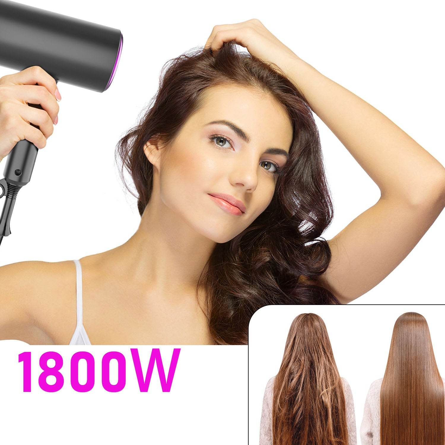 Regulations Hair Dryer Negative Ion Folding Portable High-Power Household Hair Dryer - MarvelouStoree