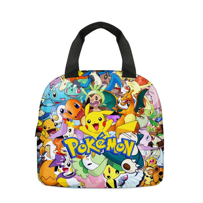 2PC Pikachu Cartoon Backpack Two-piece Pokemon Student School Bag Pencil Bag Elf Pokémon Lunch Bag Cartoon School Bag Mochila