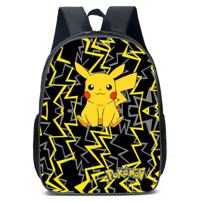 2PC Pikachu Cartoon Backpack Two-piece Pokemon Student School Bag Pencil Bag Elf Pokémon Lunch Bag Cartoon School Bag Mochila