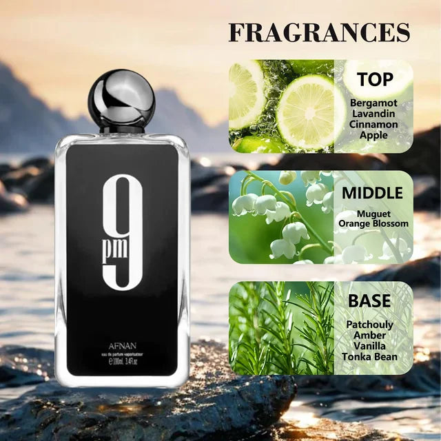 Marveloustoree 3.4 Fl. Oz Afnan 9 Pm Pour Homme Eau De Parfum Spray For Men Pheromones Long-lasting Fragrance Men's Perfume Boyfriend Gifts