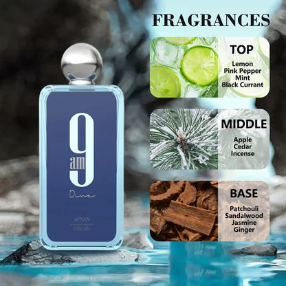 Marveloustoree 3.4 Fl. Oz Afnan 9 Pm Pour Homme Eau De Parfum Spray For Men Pheromones Long-lasting Fragrance Men's Perfume Boyfriend Gifts