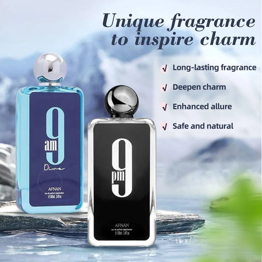 Marveloustoree 3.4 Fl. Oz Afnan 9 Pm Pour Homme Eau De Parfum Spray For Men Pheromones Long-lasting Fragrance Men's Perfume Boyfriend Gifts