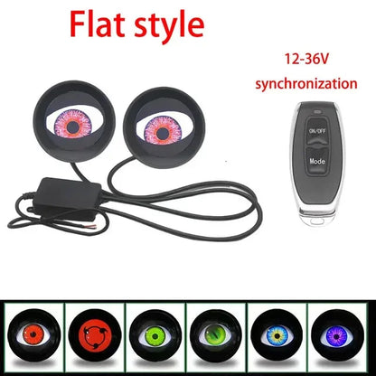 3-Inch Marveloustoree smart ai Eye LED Car Dynamic Lights 12V With Remote Control Eyes Retrofit Kits Headlight Assembly Auto Accessories