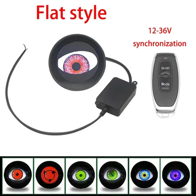 3-Inch Marveloustoree smart ai Eye LED Car Dynamic Lights 12V With Remote Control Eyes Retrofit Kits Headlight Assembly Auto Accessories