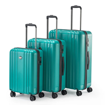 3 PCS PP travel rolling suitcase sets fashionable hand luggage with 4 spinner wheels luggage trolley bag on sale