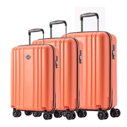 3 PCS PP travel rolling suitcase sets fashionable hand luggage with 4 spinner wheels luggage trolley bag on sale