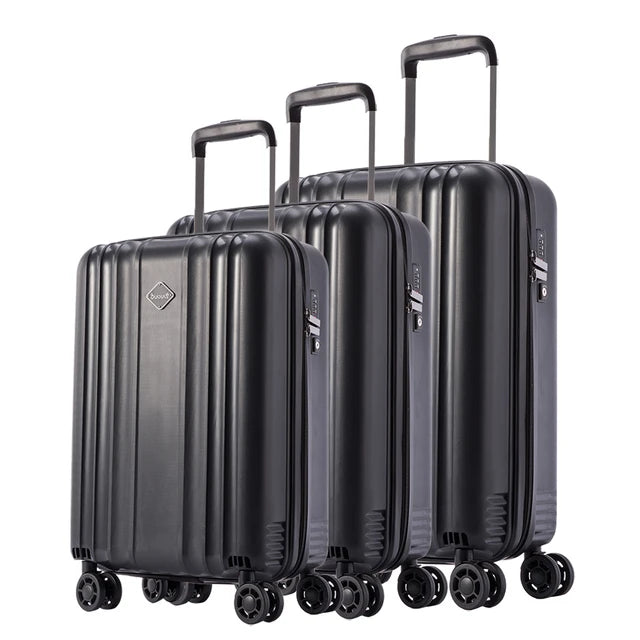 3 PCS PP travel rolling suitcase sets fashionable hand luggage with 4 spinner wheels luggage trolley bag on sale