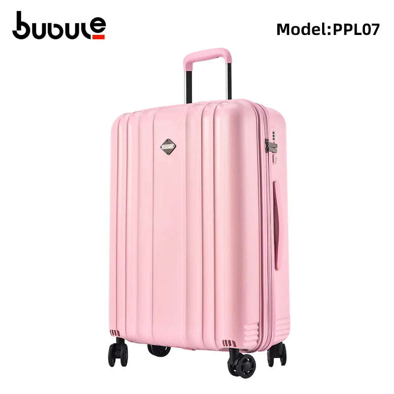 3 PCS PP travel rolling suitcase sets fashionable hand luggage with 4 spinner wheels luggage trolley bag on sale