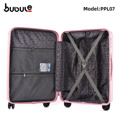 3 PCS PP travel rolling suitcase sets fashionable hand luggage with 4 spinner wheels luggage trolley bag on sale