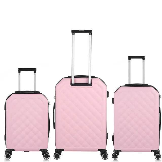 3 Pieces Luggage Set Softside Travel Suitcase with Spinner Wheels, 20+24+28in Lightweight Suitecase Set - MarvelouStoree