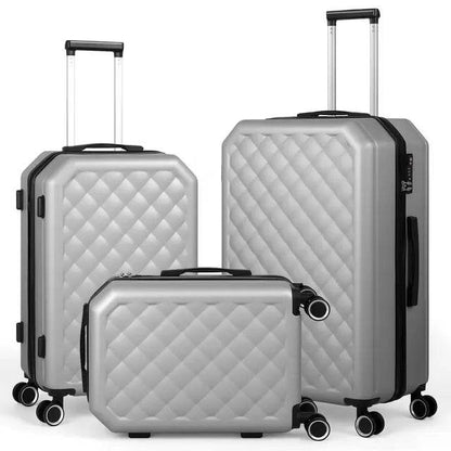 3 Pieces Luggage Set Softside Travel Suitcase with Spinner Wheels, 20+24+28in Lightweight Suitecase Set - MarvelouStoree