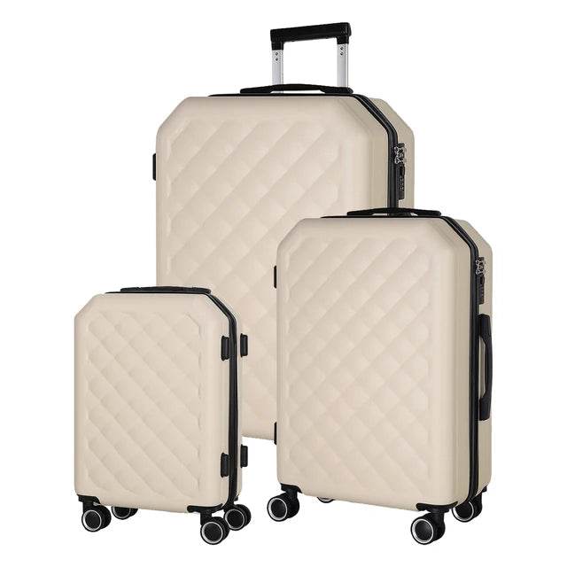 3 Pieces Luggage Set Softside Travel Suitcase with Spinner Wheels, 20+24+28in Lightweight Suitecase Set - MarvelouStoree